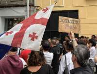 Georgian officials have frozen the accounts of a news outlet critical of the government during the trial of its founder