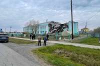 В городе Татарске Новосибирской области обрушилась часть школьного здания