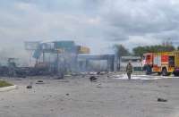 Дроны атаковали автозаправочную станцию в Старобельске