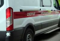 В столице опрокинулась машина скорой помощи